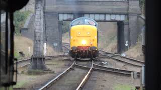 Deltic 55019 Royal Highland Fusilier 40th Anniversary of the Deltic Scotsman Farewell GCR Jan 2 2022 [upl. by Randene]