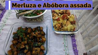 Receitas da Mary  Merluza e Abóbora assada no forno a lenha [upl. by Nye]