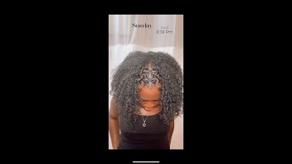 CrissCross Rubber band Hairstyle Wash N Go Tutorial [upl. by Cirenoj]