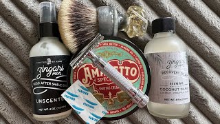 Wet Shaving bbslive womensweek with Moon Soaps Amaretto and Zingari Man Coconut Nanas [upl. by Anayd]