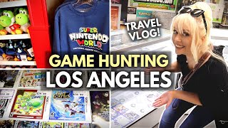 Game Hunting in LOS ANGELES  Retro video game stores Super Nintendo World amp Universal Studios [upl. by Durarte]