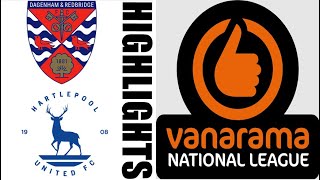 Hartlepool United 01 Dagenham amp Redbridge Highlights amp Goals  National League 20242025 [upl. by Nylirehc]