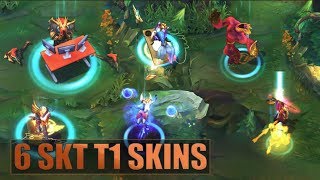 ALL 6 NEW SKT T1 2016 Skins Gameplay Spotlight  Ekko Jhin Nami Olaf Syndra Zac  League of Legends [upl. by Adnwahsar]