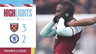 West Ham 32 Chelsea  Masuaku Scores Late Winner  Premier League Highights [upl. by Atinet]