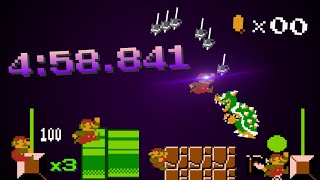 Super Mario Bros Any No Coins in 458841 WR [upl. by Johannes193]