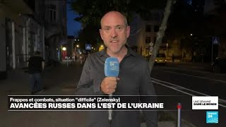 Avancées russes dans lEst de lUkraine  frappes et combats situation quotdifficilequot selon Zelensky [upl. by Dnomaid]