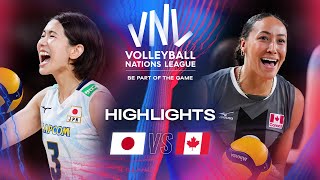 🇯🇵 JPN vs 🇨🇦 CAN  Highlights  Week 3  Womens VNL 2024 [upl. by Nylaret]