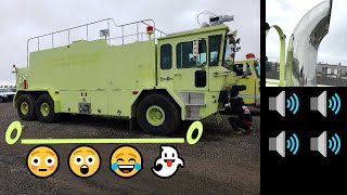 DETROIT DIESEL 8V92 CRAZY ASS REVVING 🔊🔊🔊🔊 OldSchool Oshkosh T3000 Fire Truck [upl. by Euqenimod]