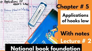 Chap 5 Application of hooks law  New book National book Foundation  LECTURE 2 [upl. by Clementis]