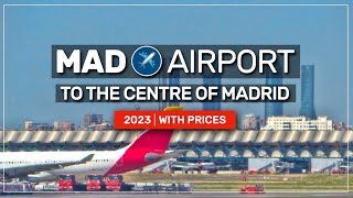 ➤ how to travel from MADRID airport ✈️ to the centre of Madrid 2023  with PRICES 098 [upl. by Enilrac486]