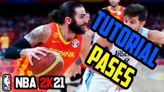 NBA 2K21 Next Gen  Tutorial Pases  Cortes a canasta alleyoops pedir bloqueos y más  Español [upl. by Temirf]