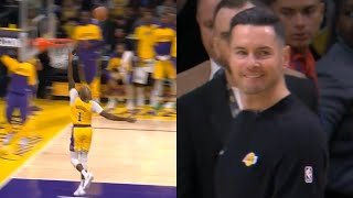 DAngelo Russell misses wide open layup and JJ Redick hides frustration perfectly [upl. by Atla174]