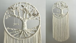 DIY Macrame Dream catcher 3  마크라메 드림캐쳐 3 [upl. by Imefulo887]