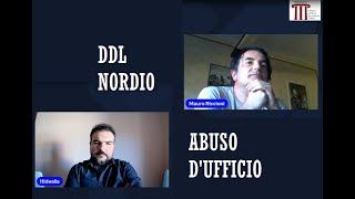 DDL NORDIO  SOPPRESSIONE DELLABUSO DUFFICIO intervista a Mauro Riccioni [upl. by Nauqet863]