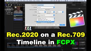 Using Rec2020 HLG on a Rec709 timeline in FCPX [upl. by Corell]