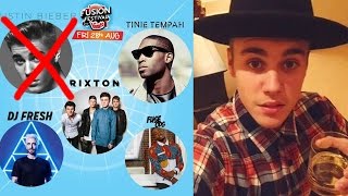 Justin Bieber Cancels UK Fusion Festival Appearance amp Upsets Fans [upl. by Helena]