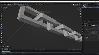 Make a Chain 3D Model in Blender 3D😬😬 In 6 min [upl. by Arihsay43]