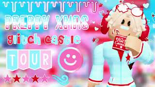 ୨ ★ Preppy christmas glitch castle tour 💗❄️ [upl. by Antebi934]