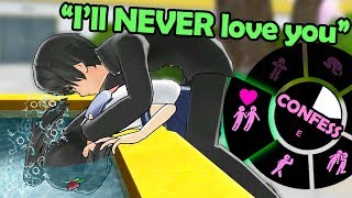 CONFESSING to SENPAI goes WRONG amp he SNAPS What happens if you try to WIN Yandere Simulator Update [upl. by Sanyu]