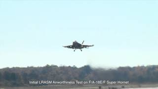 NAVAIR Clips Initial LRASM Airworthiness Test on FA18EF Super Hornet [upl. by Maryanne]