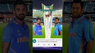 MS Dhoni vs KL Rahul T20 comparison 🔥cricket youtubeshorts trendingshorts [upl. by Parlin539]