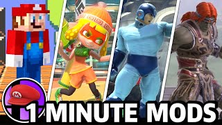 Character Cosplays Part 2  1 Minute Mods Super Smash Bros Ultimate [upl. by Kurman]