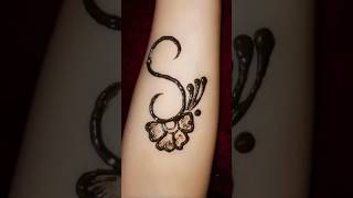 S letter mehndi designselettertattoomehndidesignyoutubeshorts [upl. by Ellicec]