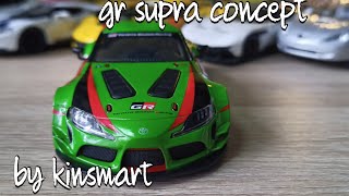 Toyota GR Supra Racing Concept Kinsmart 132 model pullback car [upl. by Dweck]