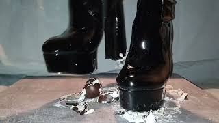 ASMR 👠CRUSHING chocolate sweets in ONLYMAKER BOOTS HIGH HEELS [upl. by Ress]