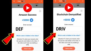Amazon Success Cats Code  Blockchain Demystified Cats  12 November Cats All YouTube Video Codes [upl. by Santini519]