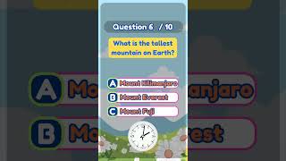 What is the tallest mountain on Earth  Quiz amp Fun Entertaining and Challenges for All Ages 0610 [upl. by Galligan]