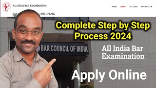 All india BAR Council Examination 2024  AIBEXIX Step by Step Application Process  Apply AIBE 2024 [upl. by Sergo]