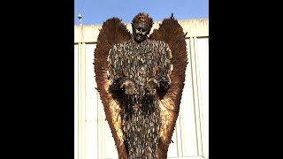 The Knife Angel Visits Harlow September 2023 [upl. by Hoisch259]