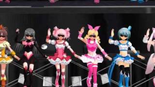 【MikuMikuDance】 Puella Magi Dancing quotYATTAquot [upl. by Armmat]