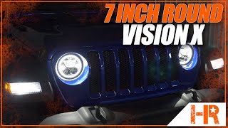 Vision X 7quot Round LED Headlights with Halos and Light Bar Technology [upl. by Nahsin]