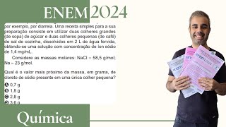 ENEM 2024  O soro caseiro serve para combater a desidratação por meio da reposição da água e sais [upl. by Ymma]