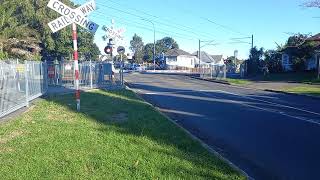 Woodward Road level crossing in Mt Albert Auckland [upl. by Mendelsohn]