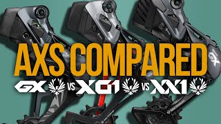 SRAM AXS Compared Simply  GX vs X01 vs XX1 [upl. by Nellir]