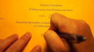 Molarity Calculation moles from molarity and liters [upl. by Roon700]