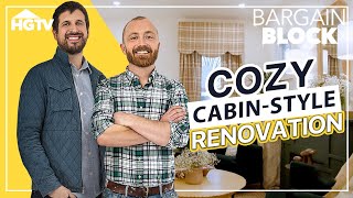 Amazing Cabin Style Remodel of DECREPIT House  Bargain Block  HGTV [upl. by Kallick]