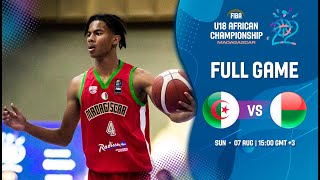 Algeria v Madagascar  Full Basketball Game  FIBA U18 African Championship 2022 [upl. by Jemina558]