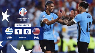 USA 01 URUGUAY  HIGHLIGHTS  CONMEBOL COPA AMÉRICA USA 2024™ [upl. by Menashem]