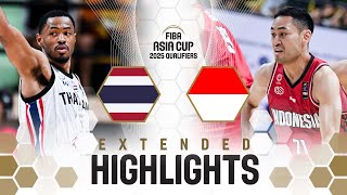 Thailand 🇹🇭 v Indonesia 🇮🇩  Extended Highlights  FIBA Asia Cup 2025 Qualifiers [upl. by Sitarski]