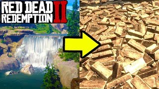 HIDDEN WATERFALL GOLD MINE EASY MONEY IN RED DEAD REDEMPTION 2 [upl. by Algie]