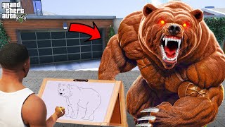 Franklin Uses Magical Painting To Make Strongest Bear In Gta V  GTA 5 new [upl. by Auqeenahs898]