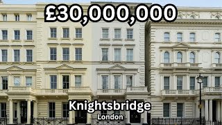 £30000000 Knightsbridge Hyde Park facing Townhouse  London Real Estate [upl. by Tonya]