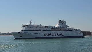 Brittany ferries Normandie sailing out of Portsmouth [upl. by Ardnat]