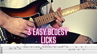 3 EASY GUITAR Blues Licks WITH TABS John Mayer Style [upl. by Crosby356]