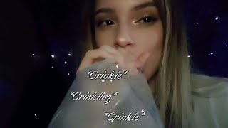 ASMR  Plastic Bag Sounds Loudish  Crinckling Tapping Blowing  ilegna ASMR [upl. by Dnalrah]