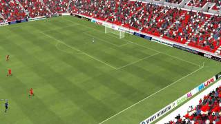 Football Manager 2011  Dimitar Berbatov AMAZING goal [upl. by Ardie]